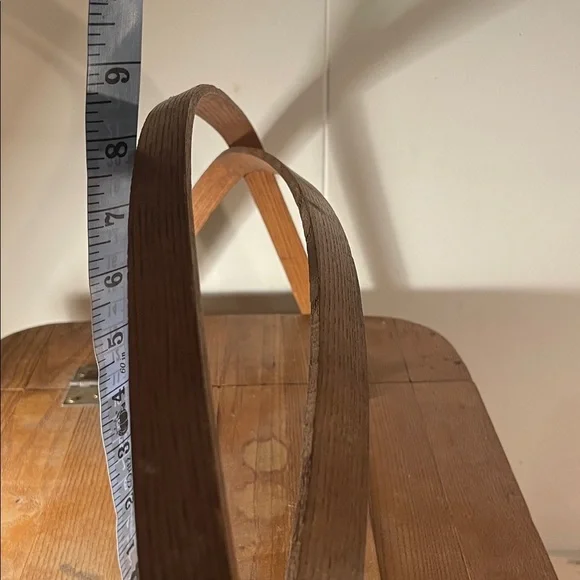 Basketville Putney Vermont Vintage Rustic Tan Woven Storage Picnic Basket - Picture 10 of 16